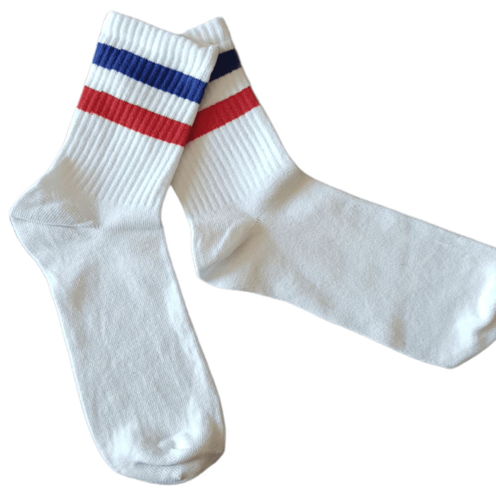 Λευκό Ζευγάρι Αθλητικές Κάλτσες