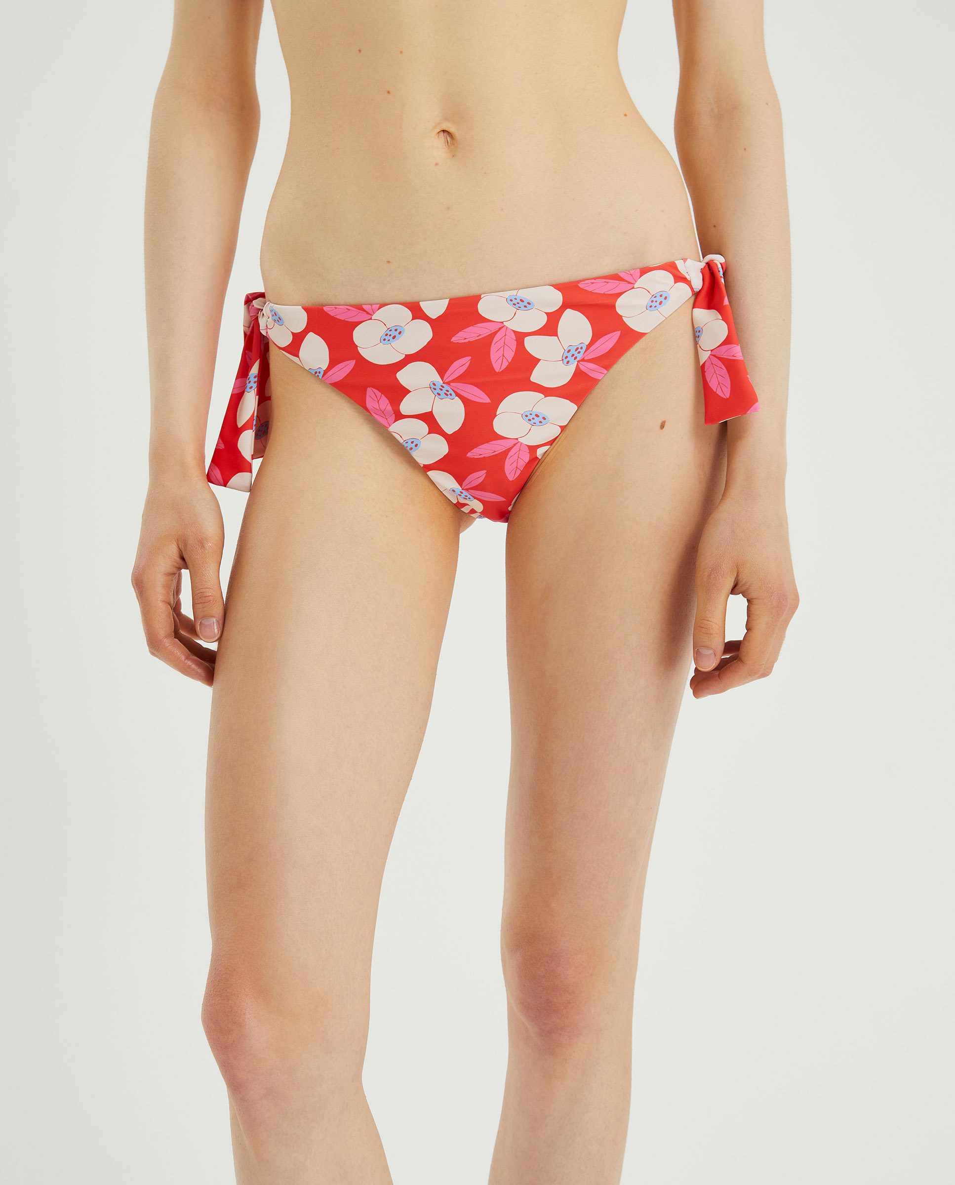 Bikini Bottom Μαγιό Με Κόκκινο Φλοράλ Σχέδιο Compania Fantastica