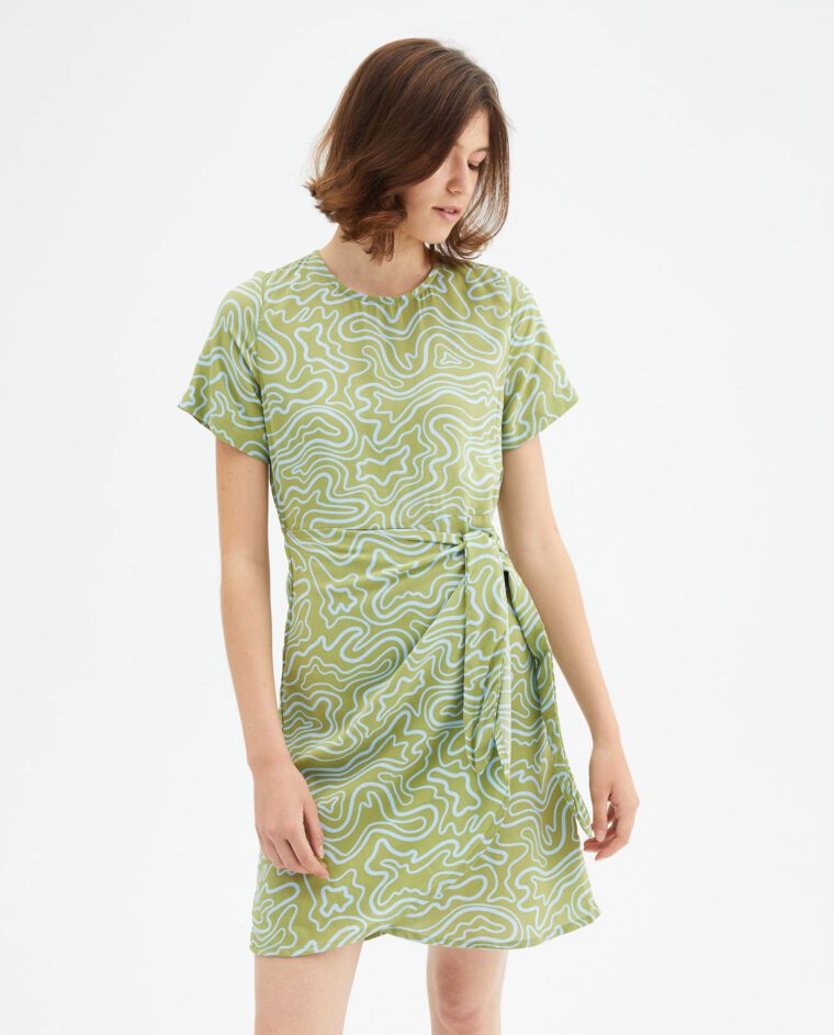 Mini Φόρεμα Με Print Κύματα Compania Fantastica