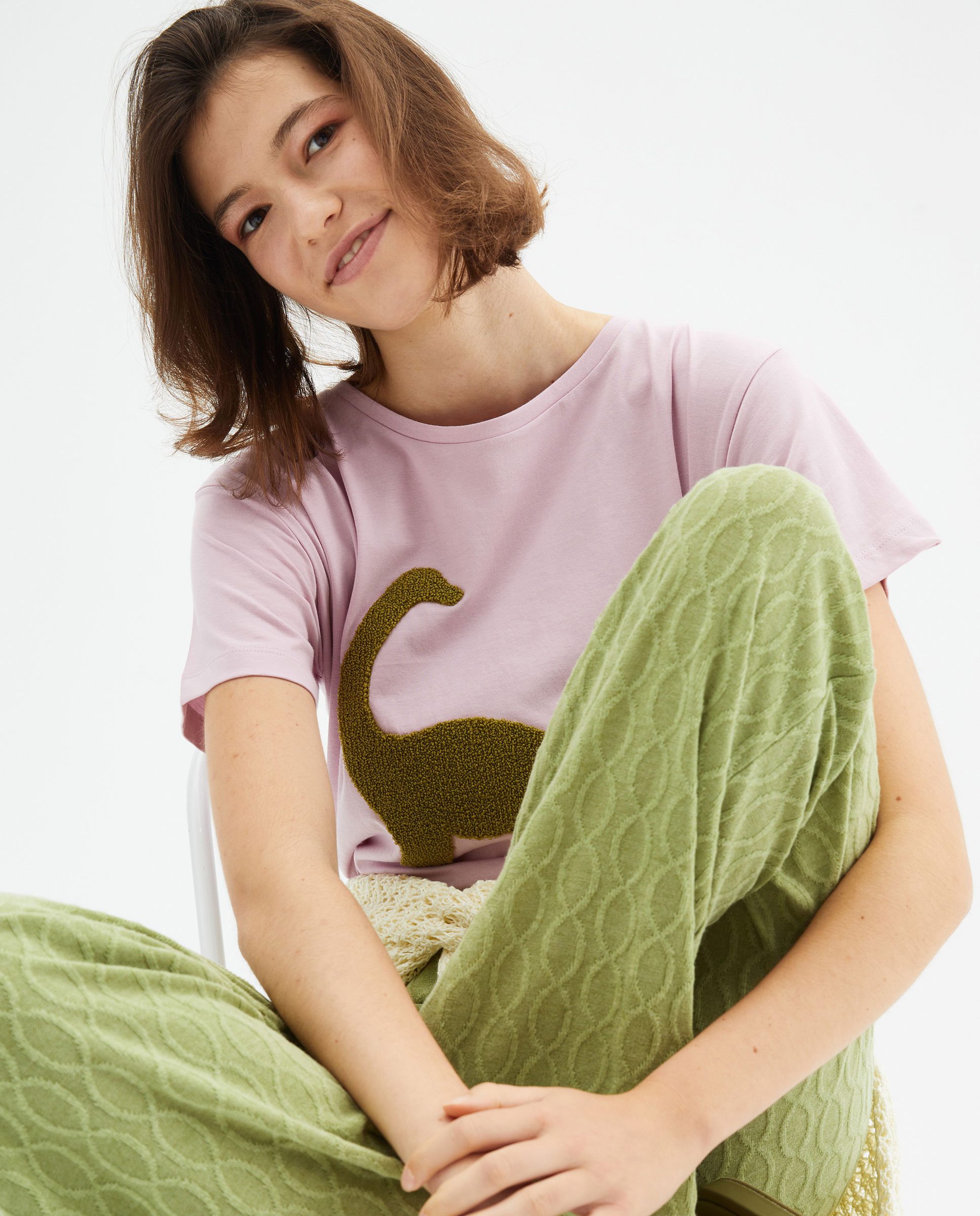 Βαμβακερό T-shirt Με Print Δεινόσαυρο Compania Fantastica