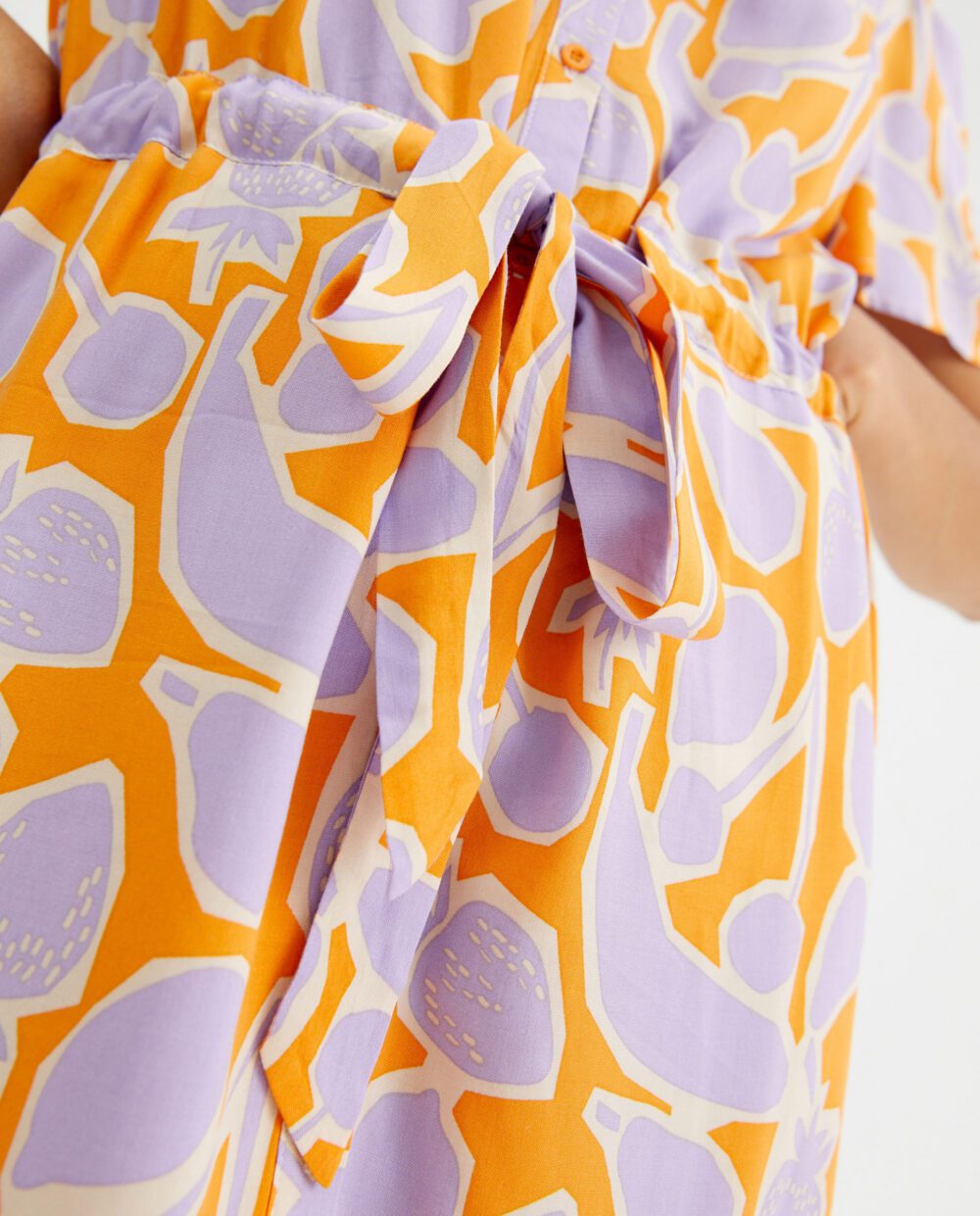 Midi Πουκάμισο Φόρεμα Με Print Φρούτων Compania Fantastica