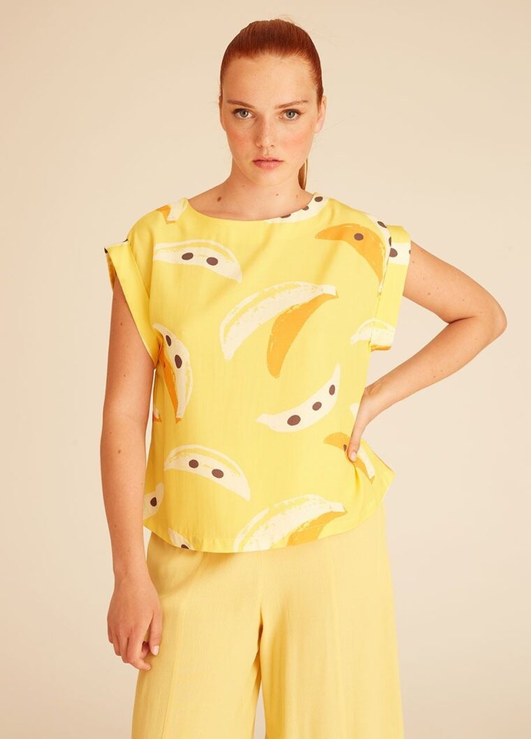Κίτρινη Μπλούζα Με Σχέδιο Μπανάνες Pepaloves