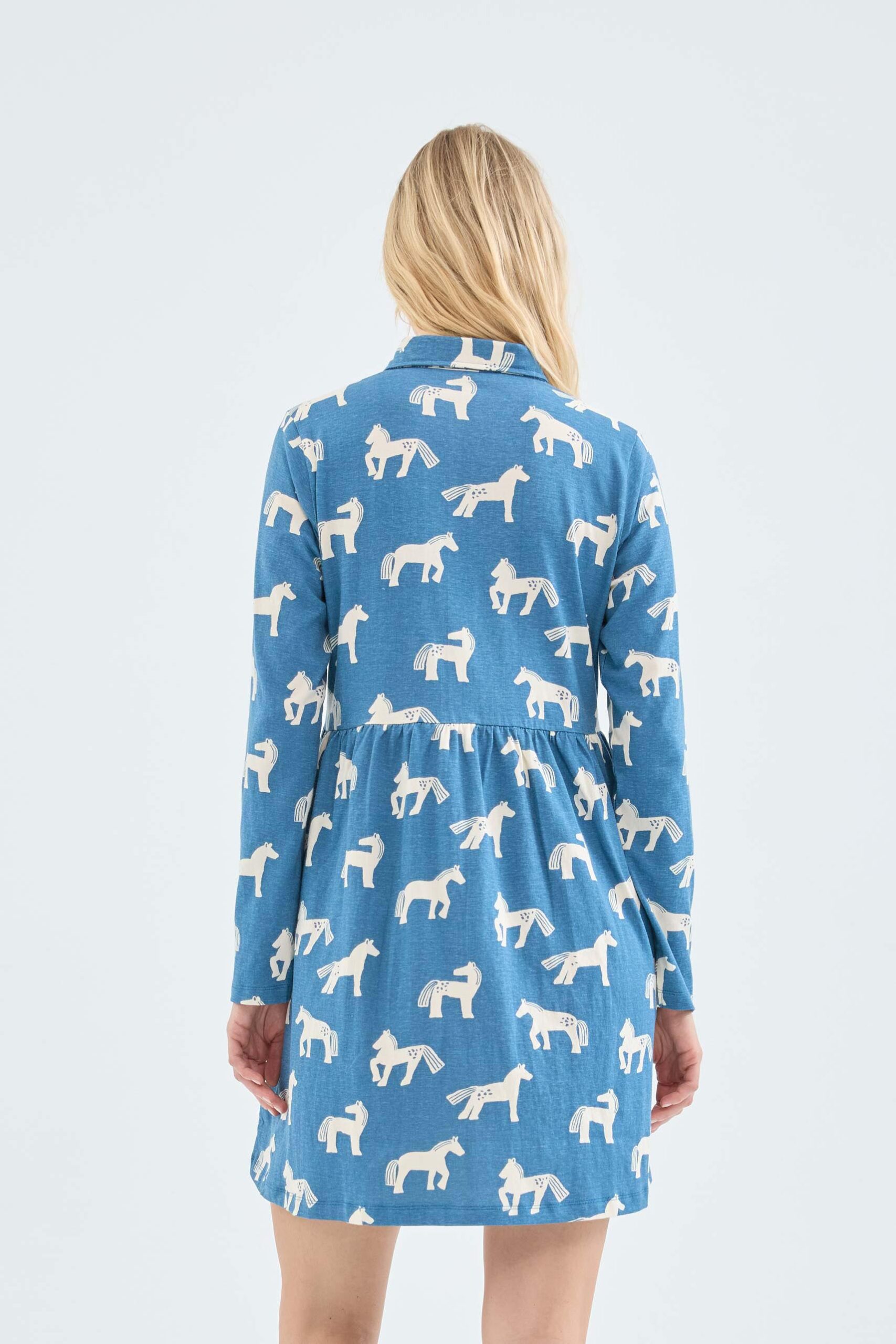 Mini Πουκάμισο Φόρεμα Με Print Άλογα Compania Fantastica