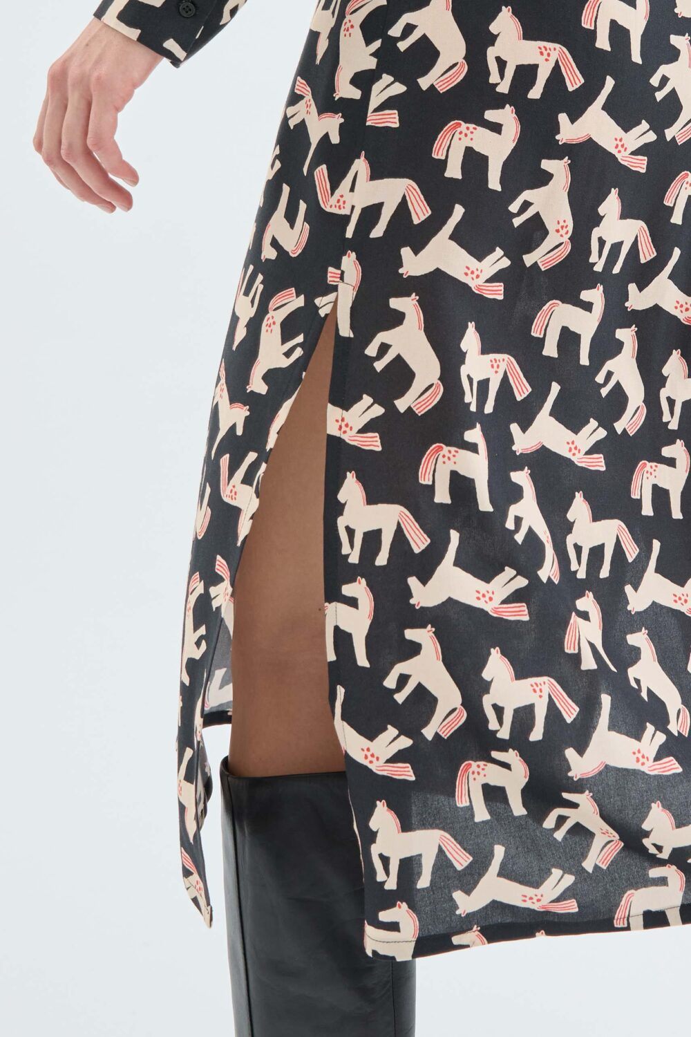 Midi Πουκάμισο Φόρεμα Με Print Άλογα Compania Fantastica