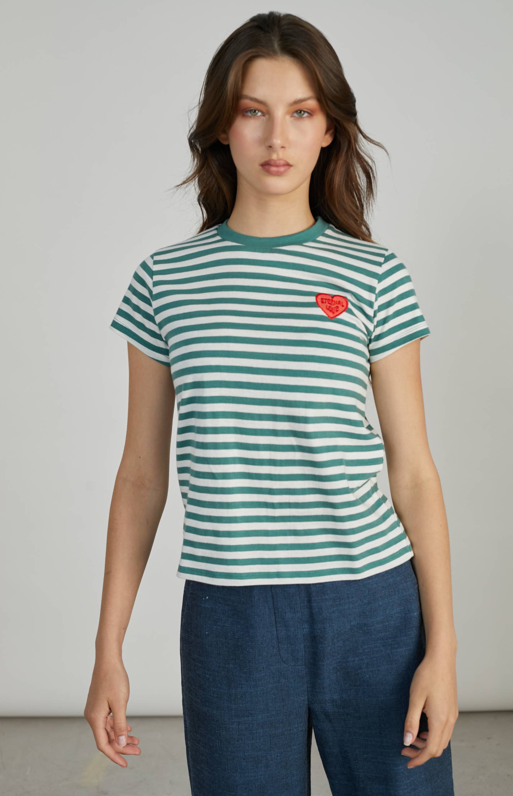 Μαρινιέρα Τ-shirt Σε Πράσινο Χρώμα 24 Colours Μαρινιέρα Τ-shirt Σε Πράσινο Χρώμα 24 Colours