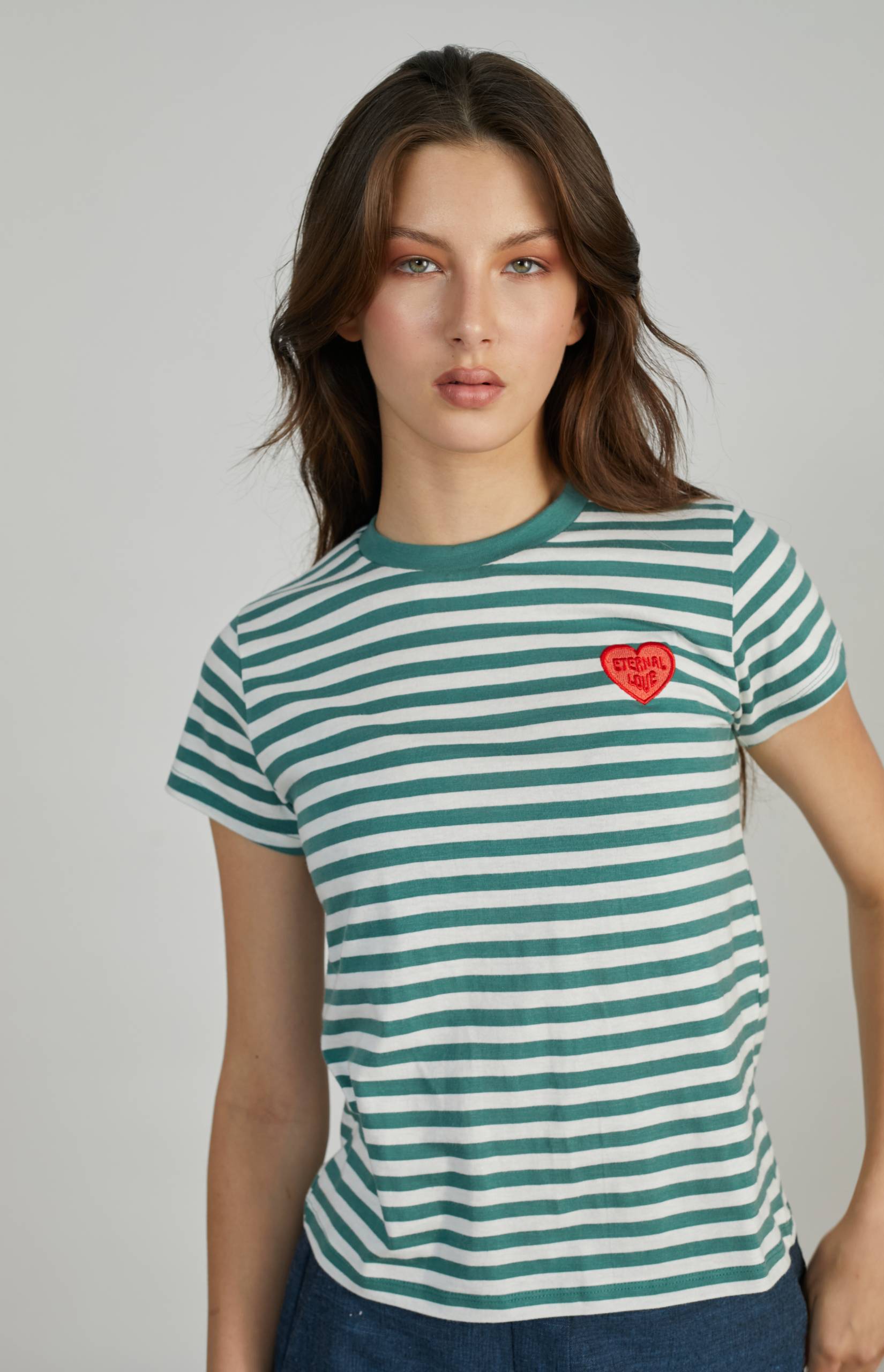 Μαρινιέρα Τ-shirt Σε Πράσινο Χρώμα 24 Colours Μαρινιέρα Τ-shirt Σε Πράσινο Χρώμα 24 Colours