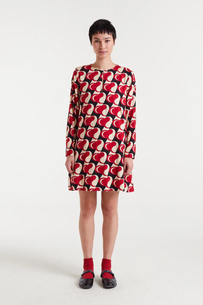 Mini Φόρεμα Με Print Heart Attack Compania Fantastica