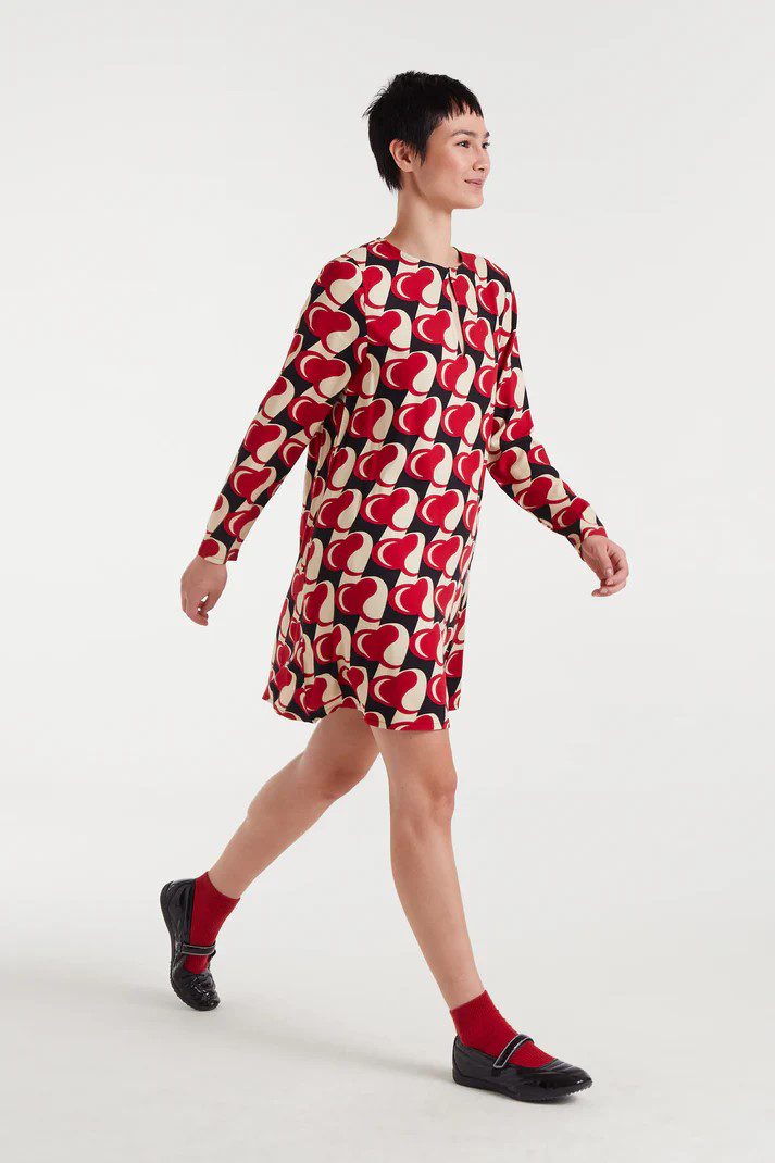 Mini Φόρεμα Με Print Heart Attack Compania Fantastica Mini Φόρεμα Με Print Heart Attack Compania Fantastica