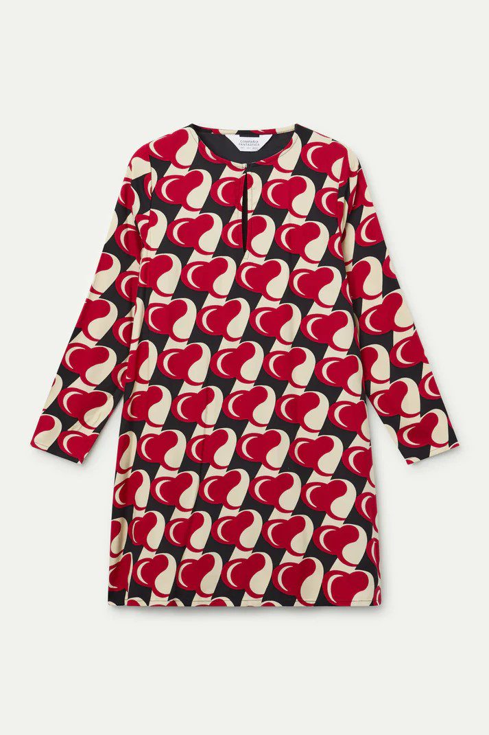 Mini Φόρεμα Με Print Heart Attack Compania Fantastica Mini Φόρεμα Με Print Heart Attack Compania Fantastica