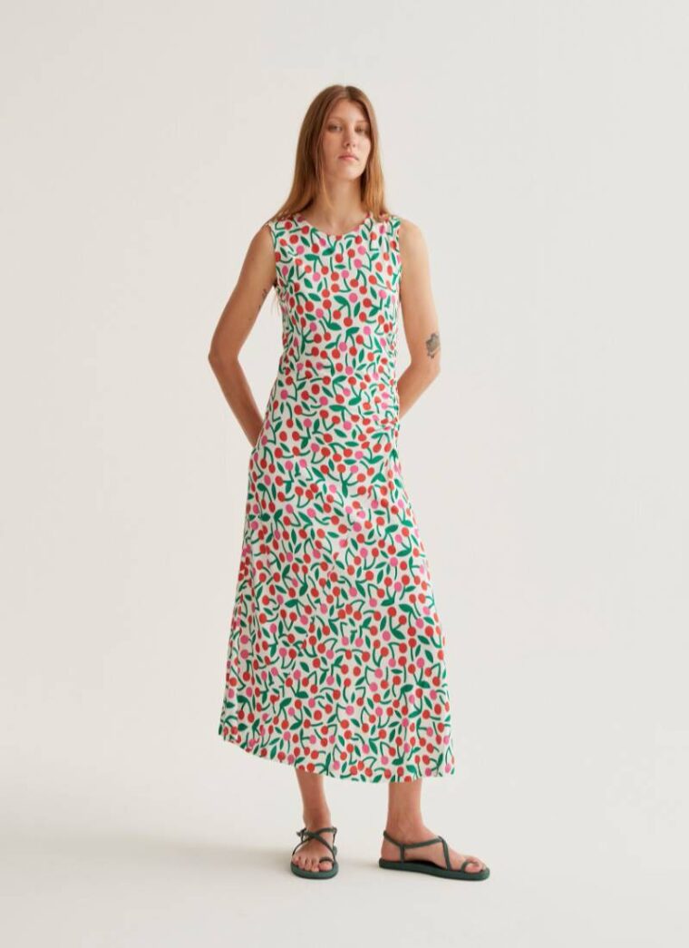 Maxi Φόρεμα Με Σχέδιο Κεράσια Compania Fantastica