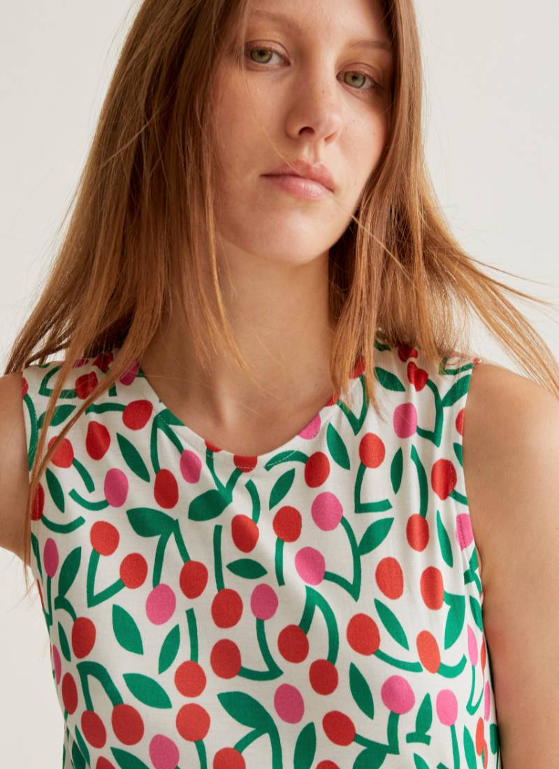 Maxi Φόρεμα Με Σχέδιο Κεράσια Compania Fantastica