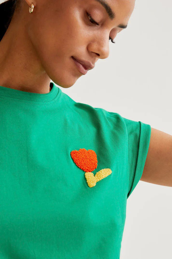 Πράσινο Τ-shirt Με Σχέδιο Τουλίπα Compania Fantastica