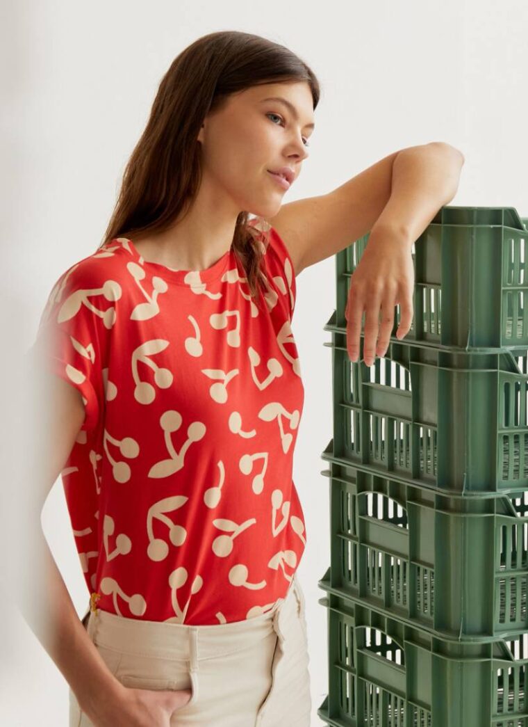 Κόκκινο Τ-shirt Με Σχέδιο Κεράσια Compania Fantastica