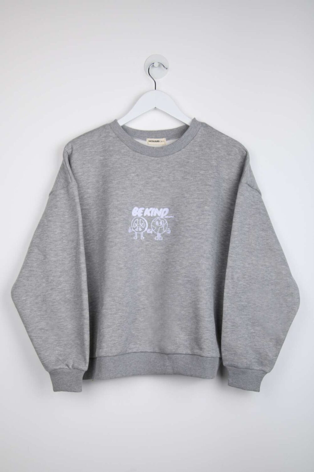 Γκρι Φούτερ Με Σχέδιο Be Kind 24 Colours