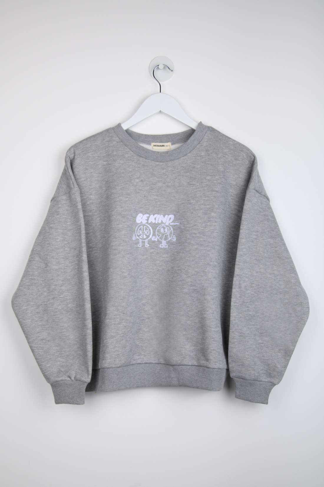 Γκρι Φούτερ Με Σχέδιο Be Kind 24 Colours