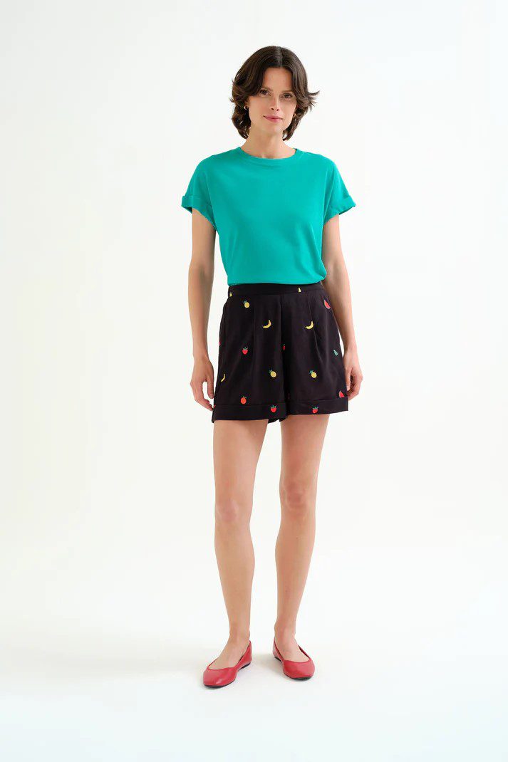 Μαύρο Shorts Με Σχέδια Φρούτα Compania Fantastica Μαύρο Shorts Με Σχέδια Φρούτα Compania Fantastica